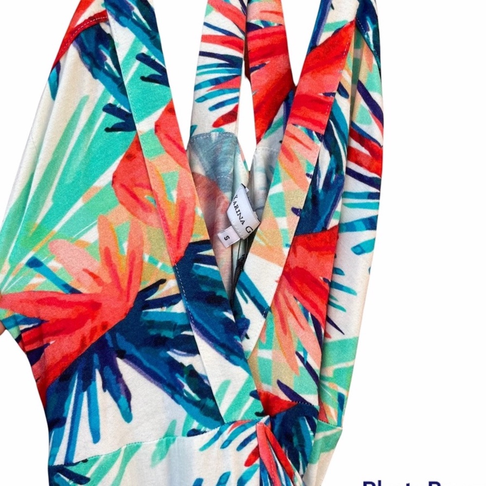 Karina Grimaldi Tropical Print Maxi wrap Dress - Picture 4 of 12